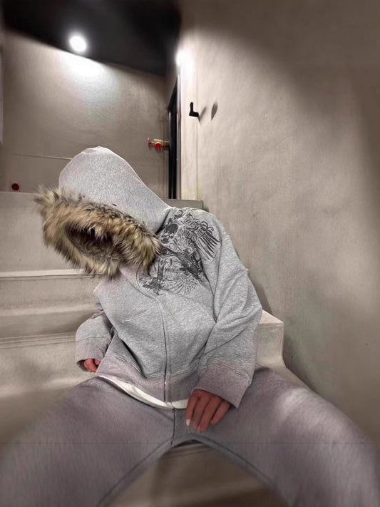 FUR Hooded Zip-Up