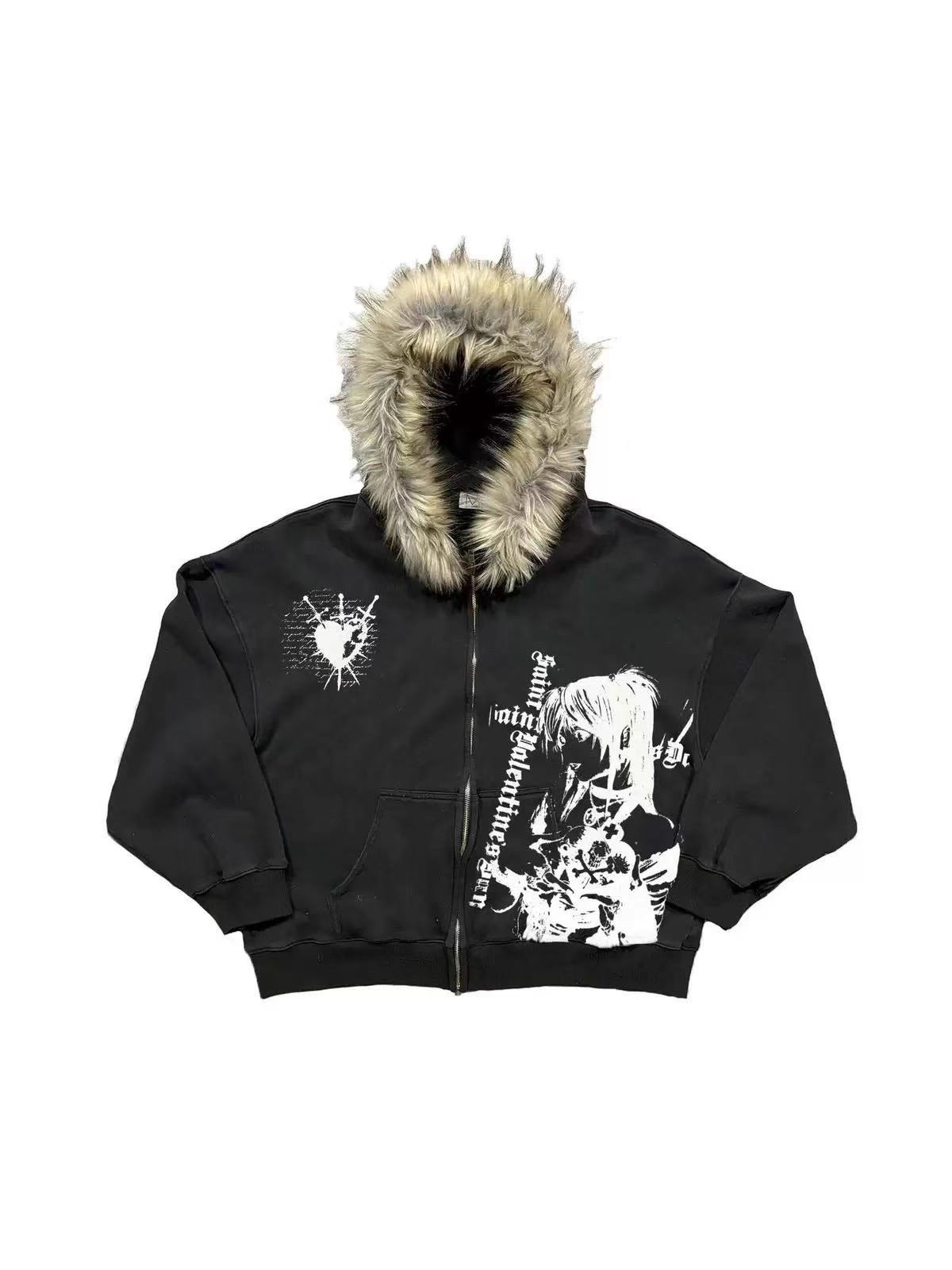 FUR Hooded Zip-Up