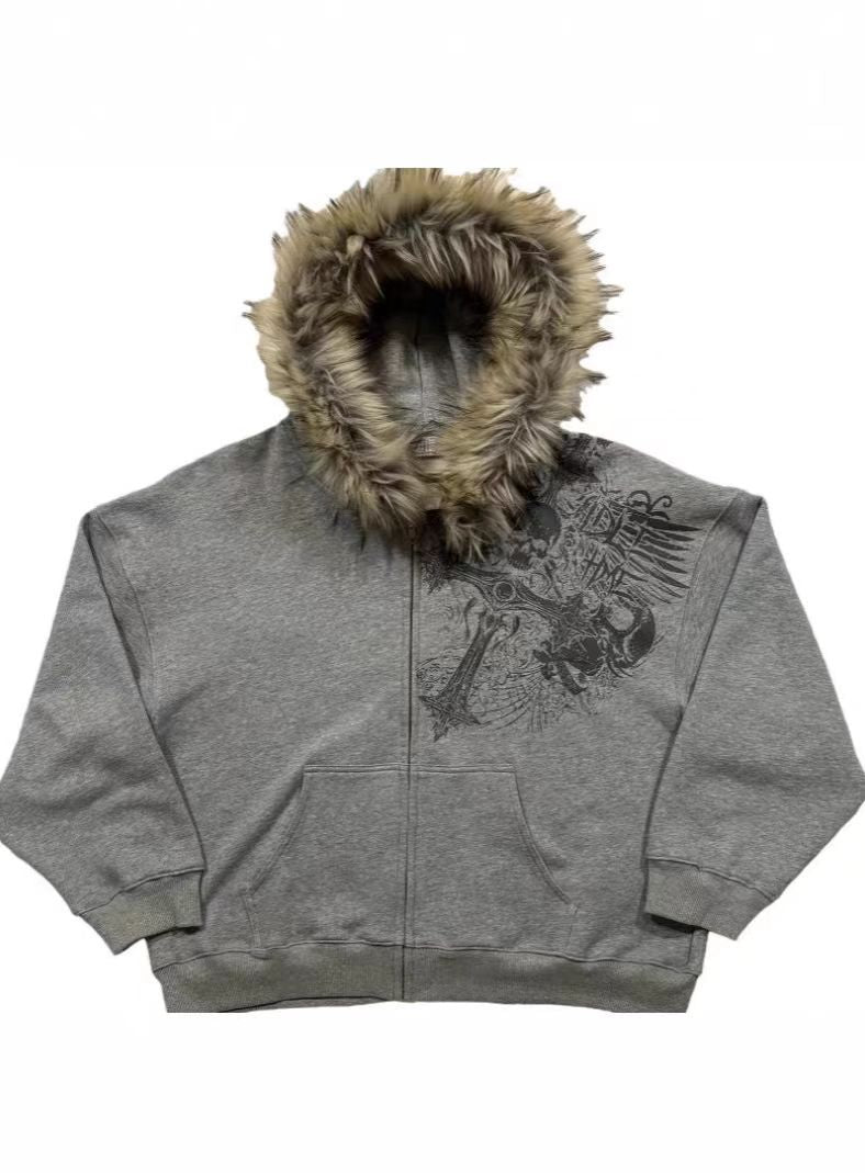 FUR Hooded Zip-Up