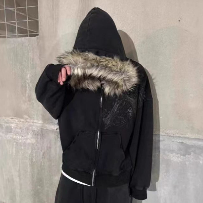 FUR Hooded Zip-Up – BLINDSPOT