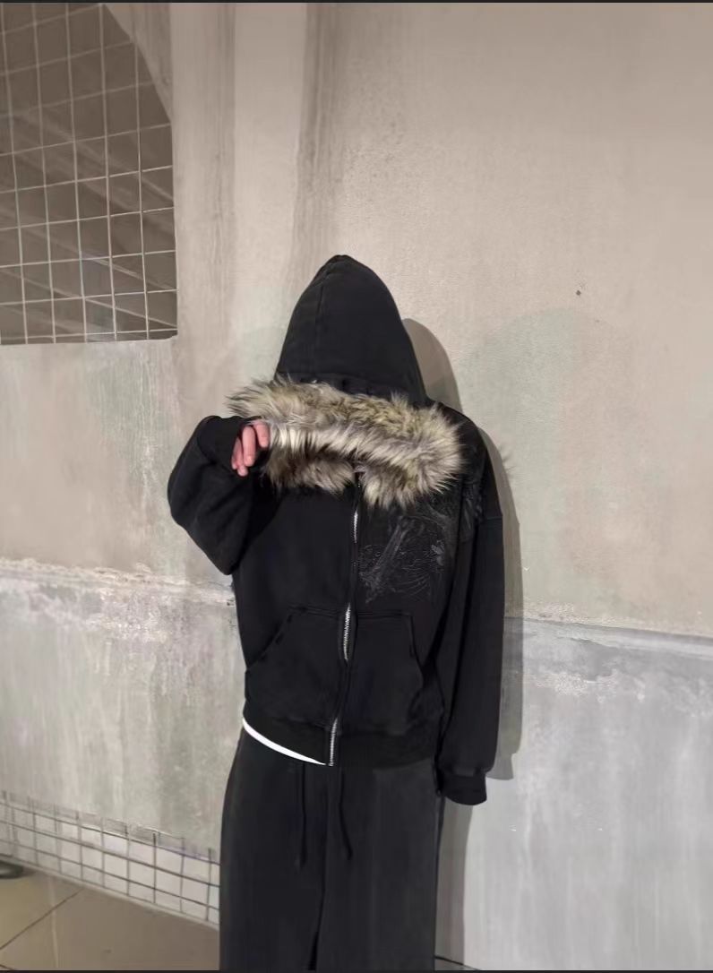 FUR Hooded Zip-Up