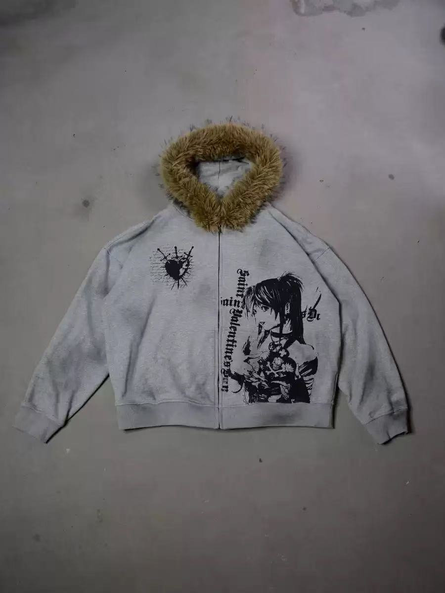 FUR Hooded Zip-Up